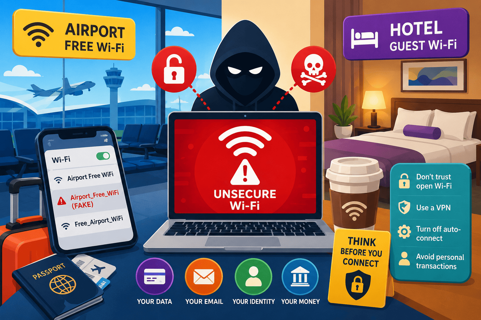 The Real Dangers of Hotel and Airport Wi-Fi for Travelers